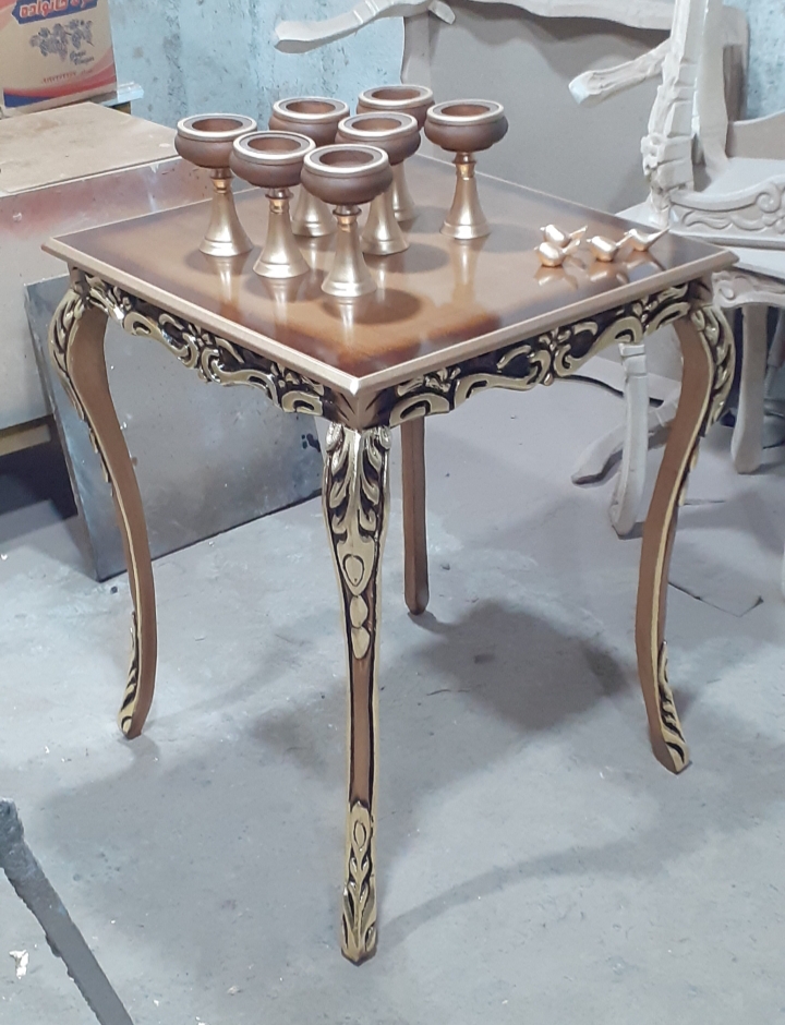 میز خاطره زیبا وجدید  منبت کاری شده تمام چوب